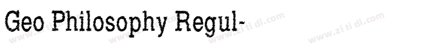 Geo Philosophy Regul字体转换